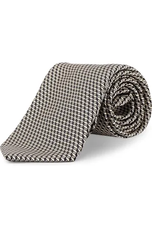 Tom Ford Homme, Accessoires, Multicolore, Taille: ONE Size Cravates en Soie Dorée Microfantasia Passante