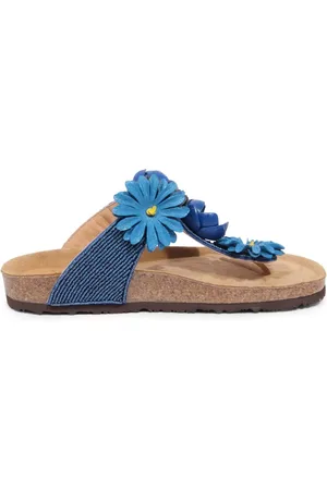 Maliparmi Femme, Chaussures, Bleu, Taille: 36 EU Fleur Soleil Chaussons