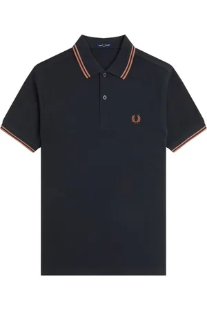 Fred Perry Homme, Tops, Bleu, Taille: M Polo Bleu avec Broderie Iconique