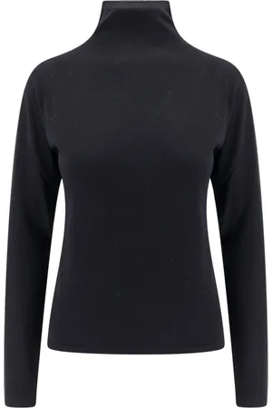 The Row Femme, Pulls, Noir, Taille: 40 FR Pull léger en laine noire à manches longues
