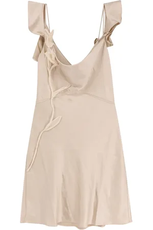 Self-Portrait Femme, Robes, , Taille: 36 FR Robe Champagne à Volants Sans Manches