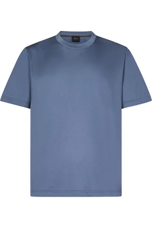 BRIONI Homme, Tops, Bleu, Taille: XL T-shirts et Polos en Coton Bleu