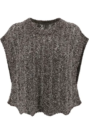 D.EXTERIOR Femme, Tops, Brun, Taille: 40 FR Haut en Cuir Marron Style Élégant