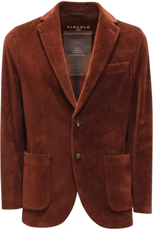 Circolo Homme, Vestes, Brun, Taille: S Veste en velours côtelé Couleur Pecan