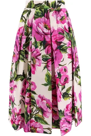 Dolce & Gabbana Femme, Jupes, Multicolore, Taille: 36 FR Jupe rose taille haute fabriquée en Italie