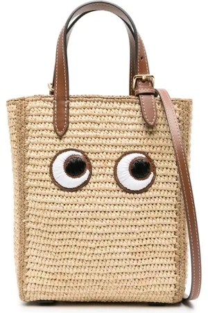 Anya Hindmarch Femme, Sacs, , Taille: ONE Size Sac en raphia avec yeux brodés