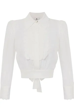 Elisabetta Franchi Femme, Blouses et Chemises, , Taille: 42 FR Chemise Ivoire pour Femmes