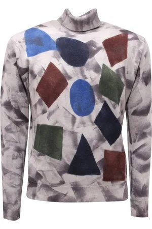 BOB der Bär Homme, Pulls, Gris, Taille: S Pull en Laine Sketch Fabriqué en Italie