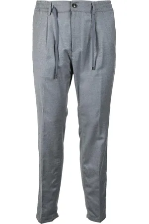 CRUNA Homme, Pantalons, Gris, Taille: M Pantalon en mélange de laine élastique