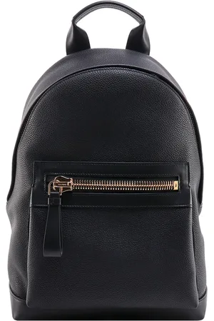 Tom Ford Homme, Sacs, Noir, Taille: ONE Size Sac en Cuir Noir avec Fermeture Éclair