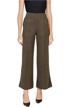 Ichi Femme, Pantalons, Vert, Taille: 38 FR Pantalon Femme Automne/Hiver
