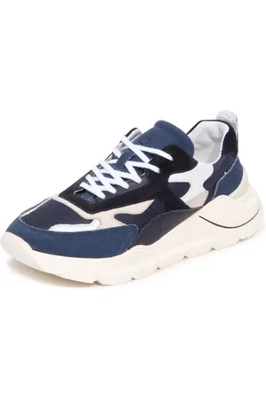 D.A.T.E. Homme, Chaussures, Bleu, Taille: 42 EU Chaussures en Toile Bleue