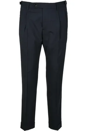 Berwich Homme, Pantalons, Noir, Taille: M Pantalon en mélange de laine stretch