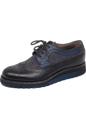 Corvari Homme, Chaussures, Noir, Taille: 40 EU Chaussure en Cuir Bleu Made in Italy