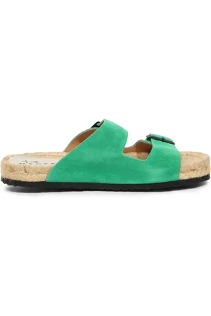 MANEBI Femme, Chaussures, Vert, Taille: 40 EU Nordic Sandales Hamptons Suede Avocado