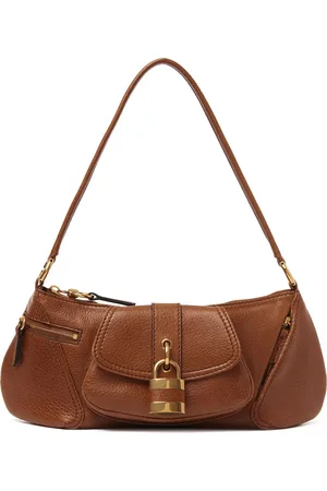 Chloé Femme, Sacs, Brun, Taille: ONE Size Sac en Cuir Marron à Fermeture Éclair