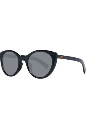Ermenegildo Zegna Unisex, Accessoires, Noir, Taille: ONE Size Lunettes de Soleil Noires pour Femmes Monture Ronde