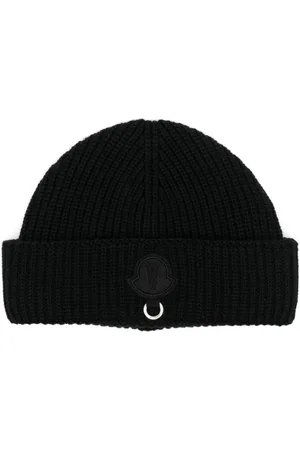 Moncler Femme, Accessoires, Noir, Taille: ONE Size Chapeau Noir avec Détail Anneau
