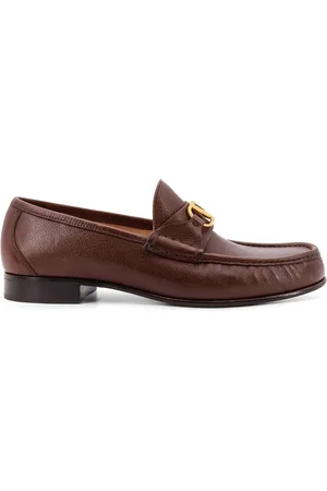 VALENTINO GARAVANI Homme, Chaussures, Brun, Taille: 43 EU Chaussures plates marron avec Vlogo emblématique