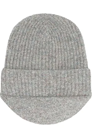 RANRA Homme, Accessoires, Gris, Taille: ONE Size Bonnet tricot côtelé
