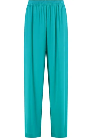 GIANLUCA CAPANNOLO Femme, Pantalons, Vert, Taille: 42 FR Pantalon en soie avec poches latérales