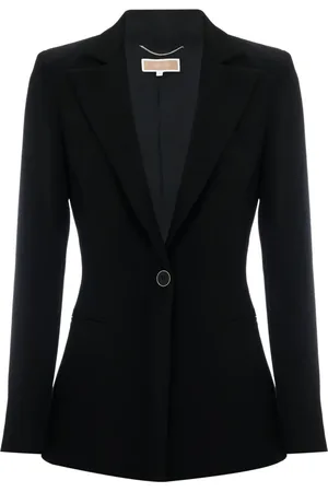 Kocca Femme, Vestes, Noir, Taille: 36 FR Élégante Veste à Col avec Poches à Rabat