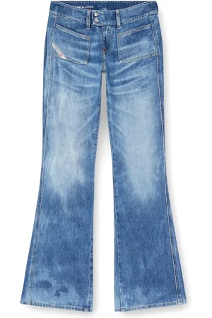 Diesel Femme, Jeans, Bleu, Taille: W25 Jean Bootcut Bleu avec boutons et fermeture éclair