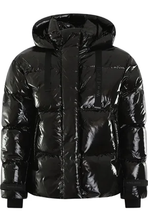 Woolrich Femme, Vestes, Noir, Taille: 42 FR Parka Long Brillant pour Femmes