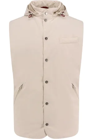 Brunello Cucinelli Homme, Vestes, Blanc, Taille: M Vestes blanches avec capuche amovible