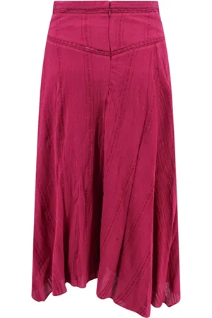 Isabel Marant Femme, Jupes, Rose, Taille: 36 FR Jupe rose brodée taille haute