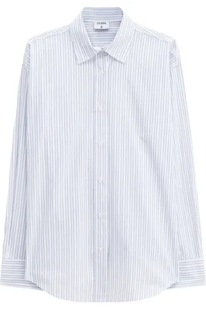 Filippa K Femme, Blouses et Chemises, Bleu, Taille: 38 FR Chemise Rayée Classique