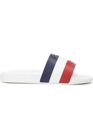 Moncler Homme, Chaussures, Blanc, Taille: 42 EU Chaussures Ciabatta Élégantes pour Homme