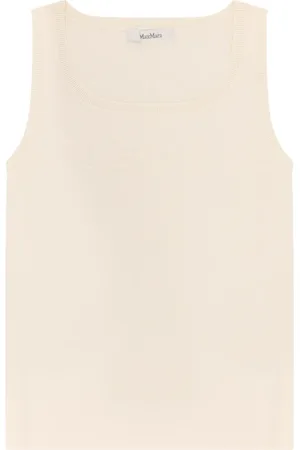 Max Mara Femme, Tops, Blanc, Taille: 42 FR T-shirts et Polos blancs avec fines bretelles