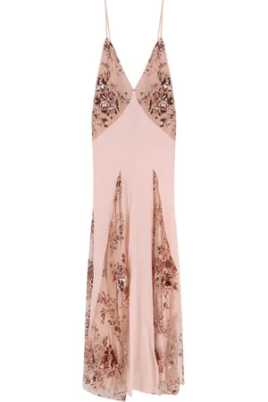 Elisabetta Franchi Femme, Robes, Rose, Taille: 40 FR Robe rose en soie avec bretelles ajustables