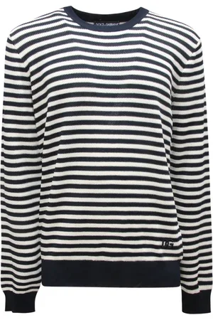 Dolce & Gabbana Homme, Pulls, Bleu, Taille: M Pull en mélange de coton Made in Italy