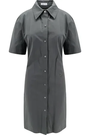 Burberry Femme, Robes, Gris, Taille: 36 FR Robes Grises avec Col Pointu