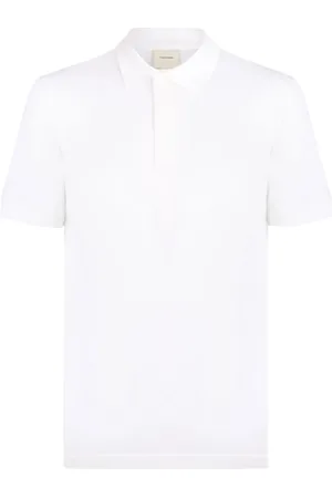 Calvin Klein Homme, Tops, Blanc, Taille: S Pull Blanc à Col Polo Manches Courtes