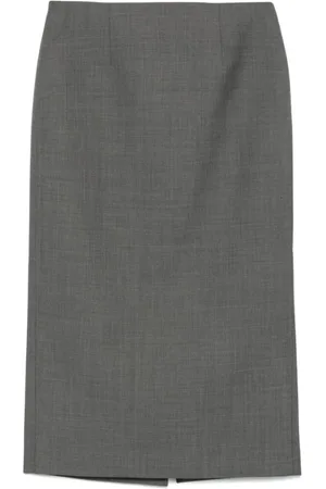 Shushu/Tong Femme, Jupes, Gris, Taille: 38 FR Jupe Gris Chiné à Rayures