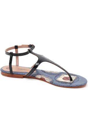 Maliparmi Femme, Chaussures, Noir, Taille: 36 EU Sandalette Geometric Whips avec Imprimé Python