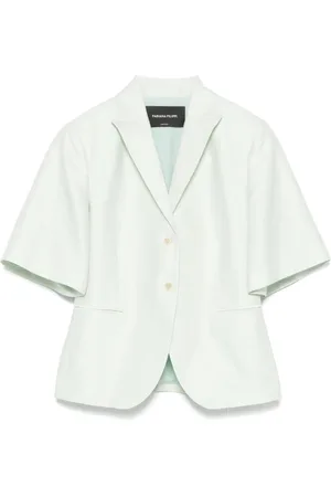 Fabiana Filippi Femme, Vestes, Vert, Taille: 38 FR Veste Verte à Boutons Manches Courtes