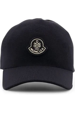 Moncler Femme, Accessoires, Noir, Taille: ONE Size Chapeau Noir avec Logo Patch