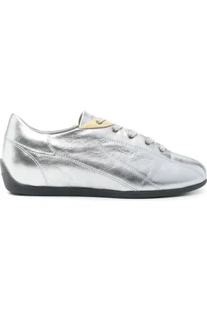 Paloma Wool Femme, Chaussures, Gris, Taille: 40 EU Chaussures Argentées à Lacets et Semelle Plate