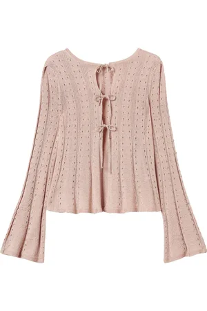 Twin-Set Femme, Pulls, Rose, Taille: 38 FR Sahara Rose Gilet Tricoté