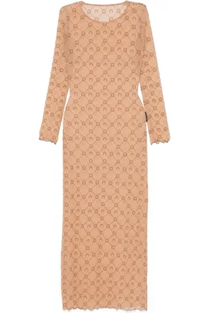 Marine Serre Femme, Robes, , Taille: 38 FR Robe en maille écologique avec monogramme