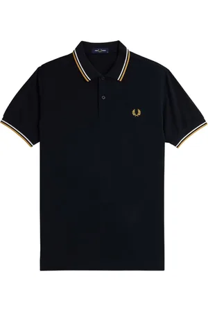 Fred Perry Homme, Tops, Bleu, Taille: S Polo Classique à Double Liseré