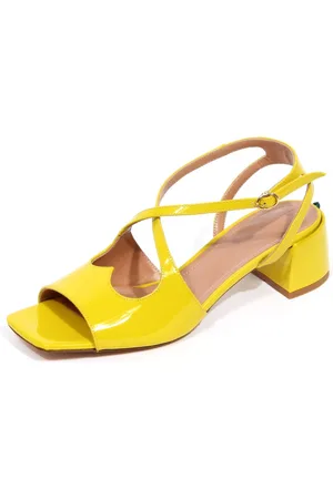 A.BOCCA Femme, Chaussures, Jaune, Taille: 36 EU Sandales en cuir verni jaune