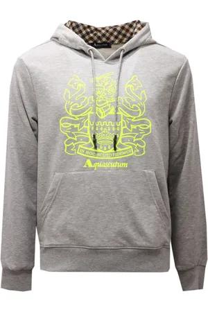Aquascutum Homme, Sweatshirts et sweats à capuche, Gris, Taille: M Sweat à Capuche en Coton Gris