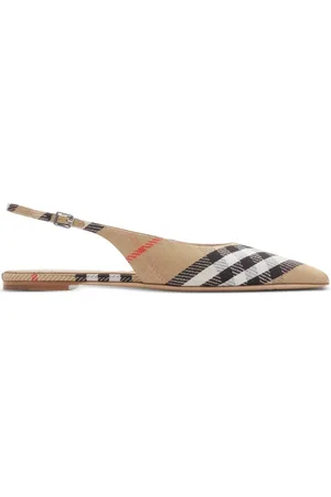 Burberry Femme, Chaussures, , Taille: 37 EU Chaussures Slingback à Motif Vintage Check