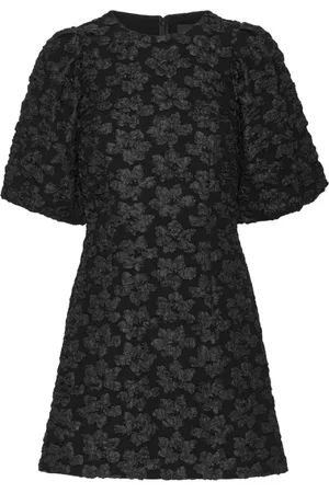 ROTATE Femme, Robes, Noir, Taille: 40 FR Mini-robe noire jacquard