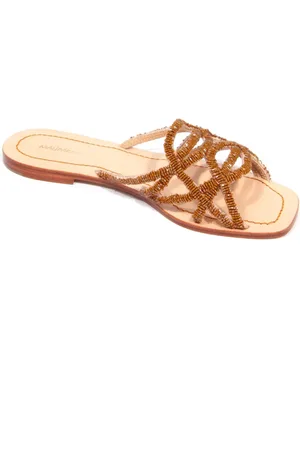 Maliparmi Femme, Chaussures, Brun, Taille: 36 EU Perles slides sandale Capri cuts